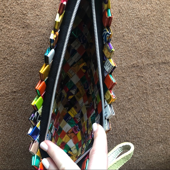 One of a kind Colourful clutch/ wristlet - Picture 4 of 5